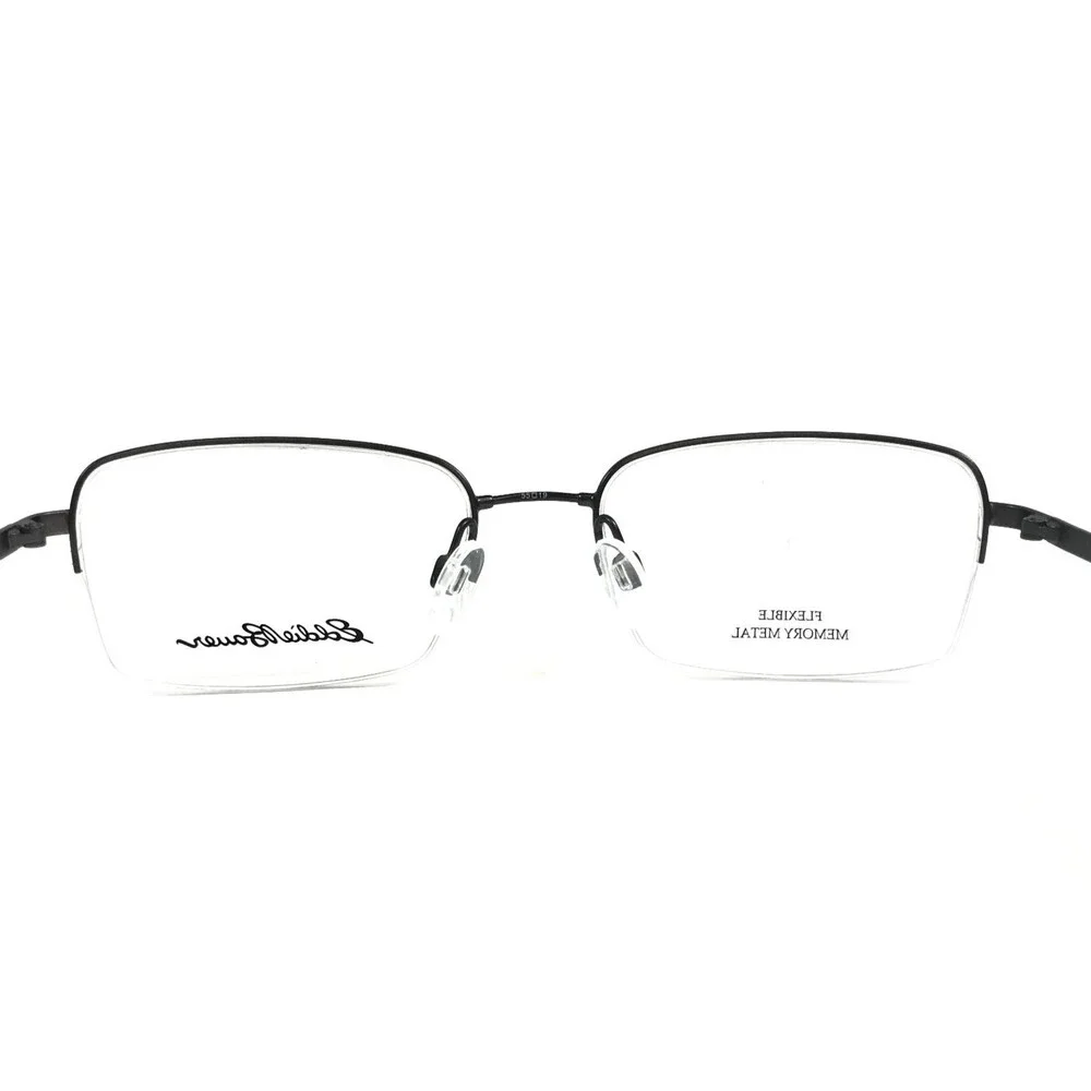 Eddie Bauer Eyeglasses Frame EB32035 BK Black Green Rectangle Half Rim 55-19-140
